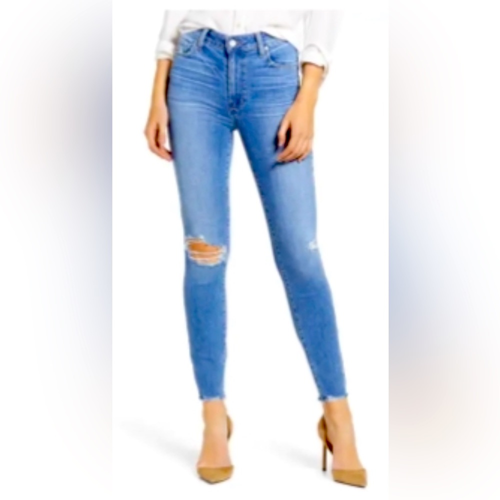 Paige Hoxton Ripped High Waist Ankle Skinny Jeans